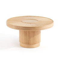 Стол Журнальный из прутьев ротанга  615 см Kha единый размер бежевый AM.PM  фото, kupilegko.ru